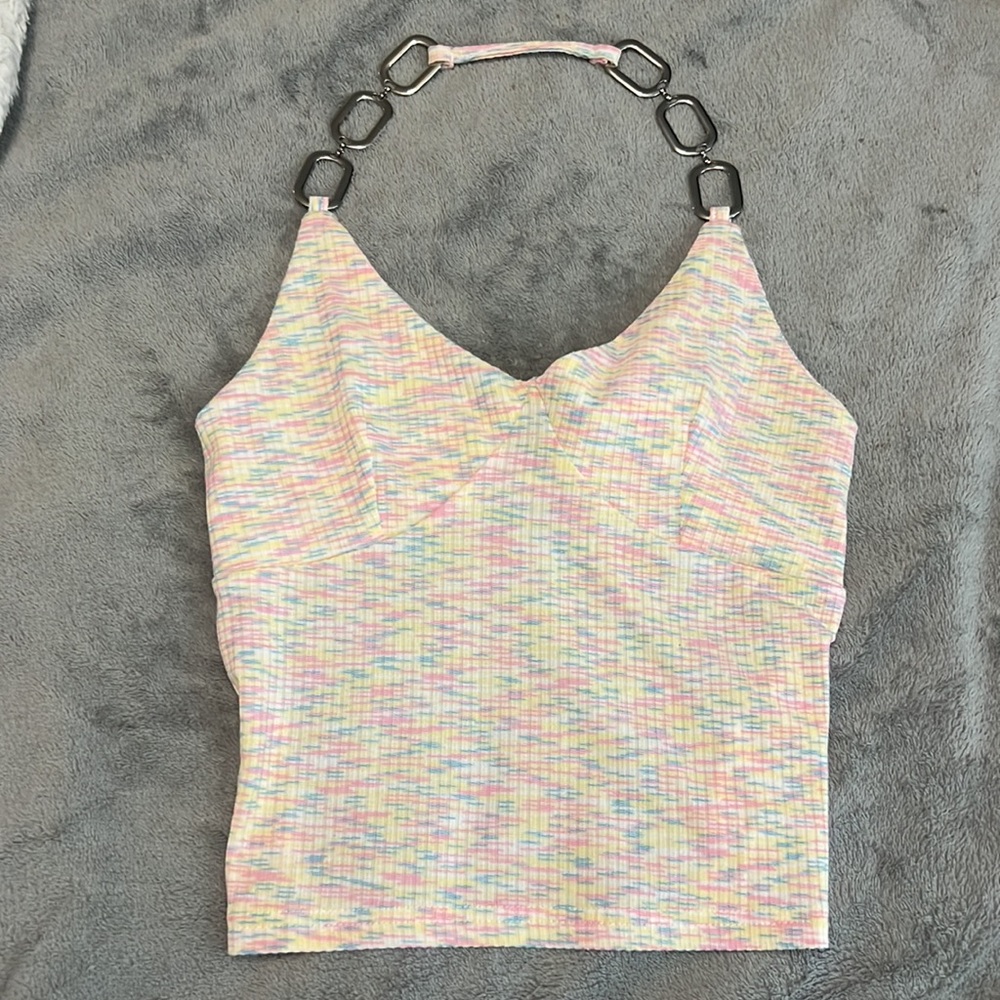 Colorful Halter Crop Top (NWT)